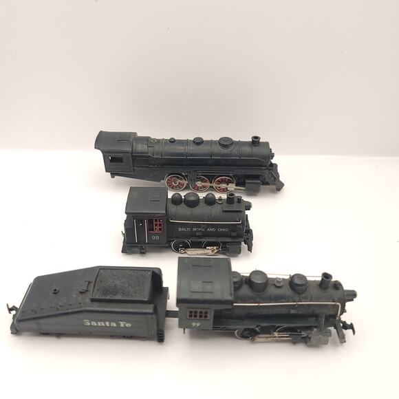 TYCO Santa Fe Balitmore and Ohio Train Engine Set Vintage HO Scale - Picture 3 of 7